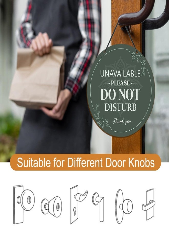 Shejdgart Do Not Disturb Door Hanger Sign - Green Available Please Knock Door Signs Front Doors Hanger PVC Hanging Plaque for Office Home Business Session Treatment Office Clinic Meeting Decor - Image 5
